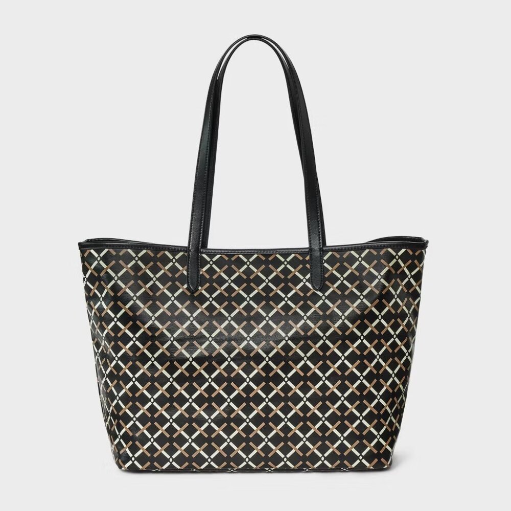 A New Day Black Coated Canvas Tote Bag – Large, Durable, Everyday Carry